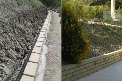 Muro a secco con tufo